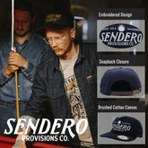 Sendero Provisions Co. Logo Hat Felt, (Navy) One Size